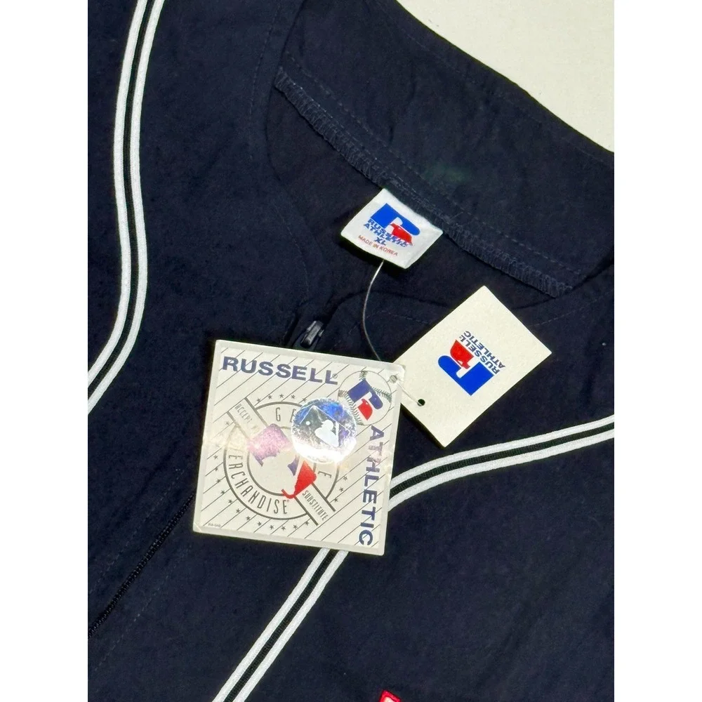 Vintage 90s Russell Athletic‎ New York Yankees Warm Up Jersey Full Zip Men's XL